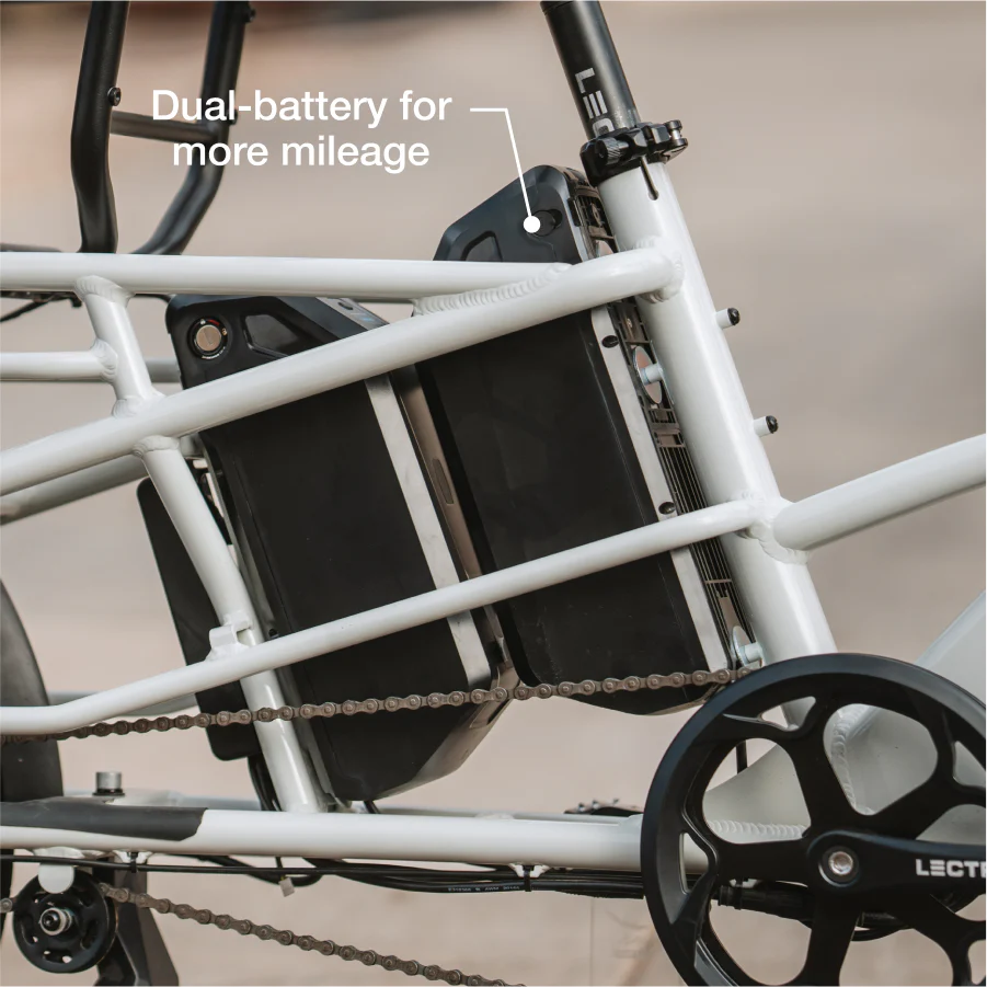 XPedition2 Stratus White Dual-Battery eBike - Image 5